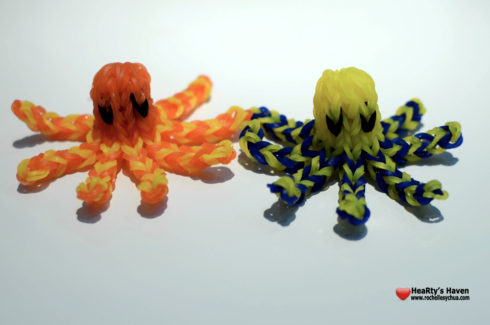 Octopus 3d loom charms