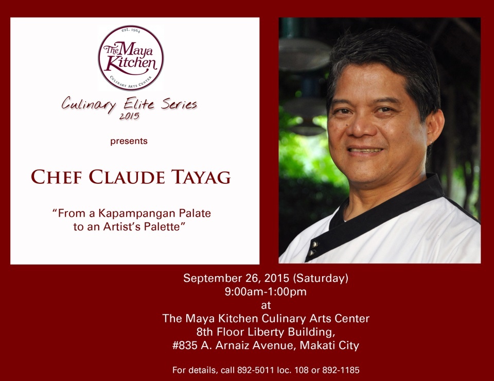 Chef Claude Tayag at the Maya Kitchen