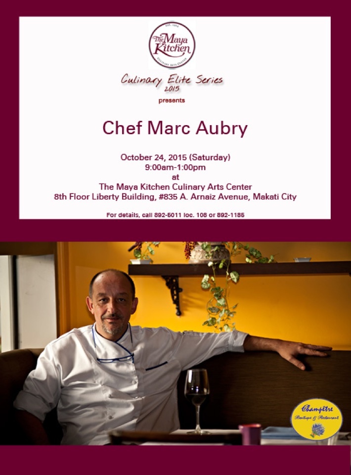 Chef Marc Aubry of Champêtre Restaurant at the Maya Kitchen