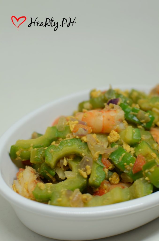 Ampalaya with Egg and Shrimps