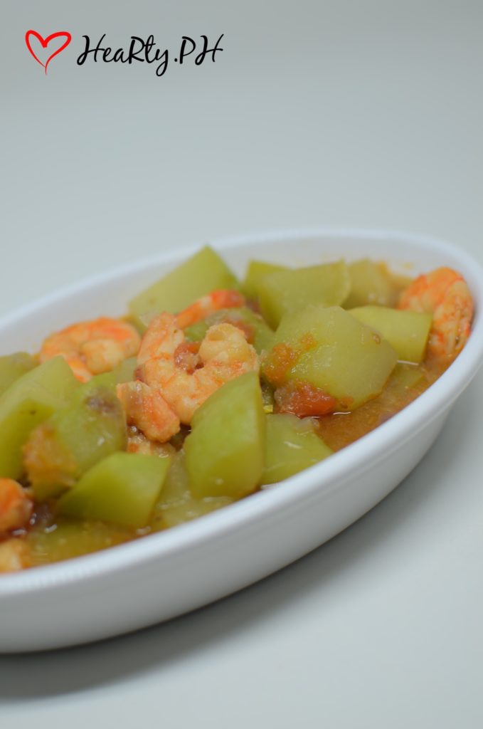 Ginisang Sayote with Shrimps