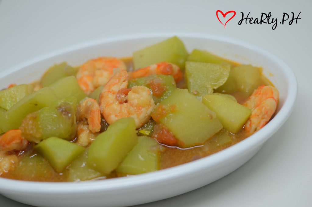 Ginisang Sayote with Shrimps